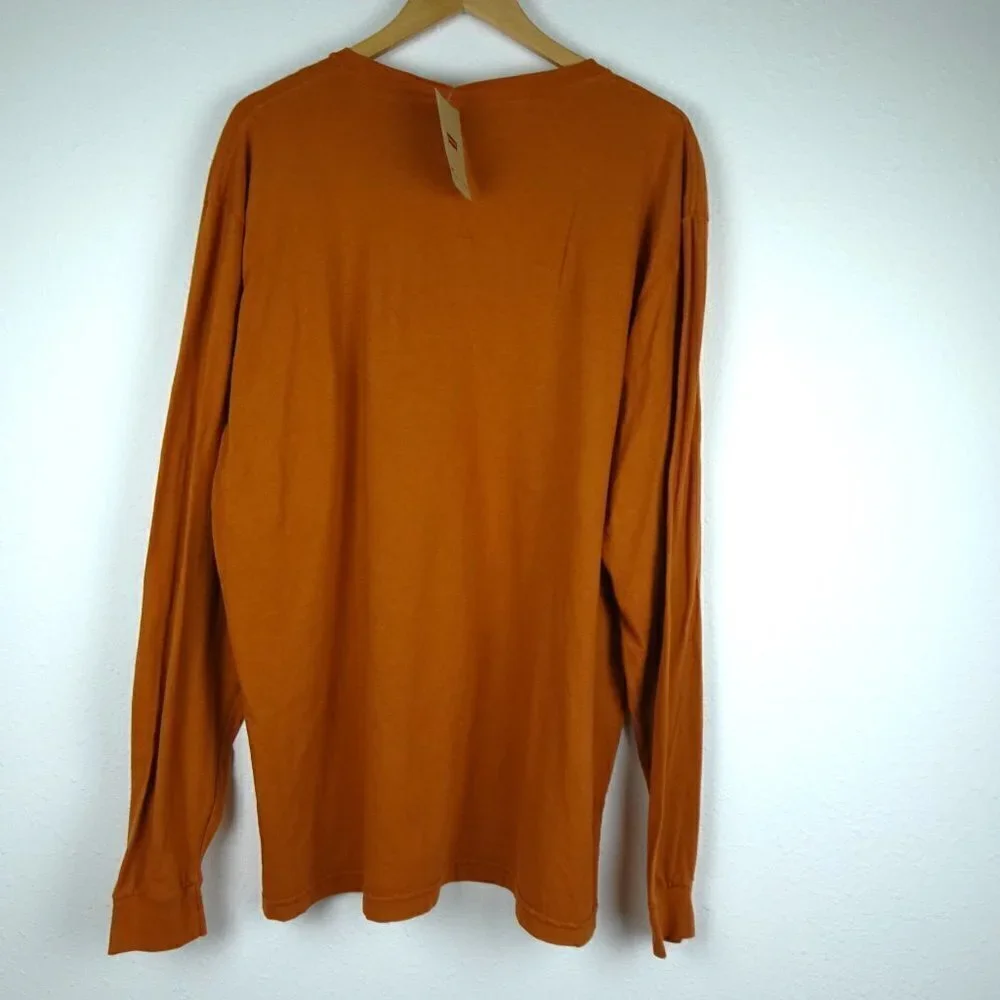 Levi's Long Sleeve T-Shirt Men's Size XL Brown Spell Out Logo